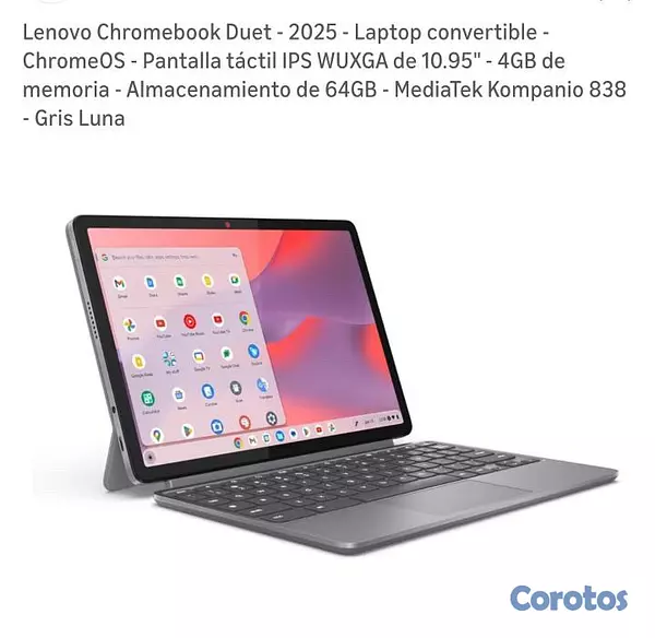 celulares y tabletas - Lenovo Chromebook Duet 2025  2