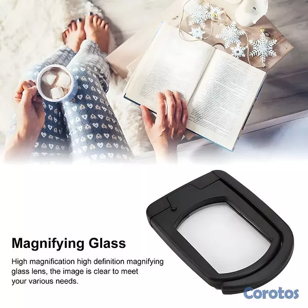 otros electronicos - Lupa de Mano 3X Plegable con Luz – Portátil para L 4