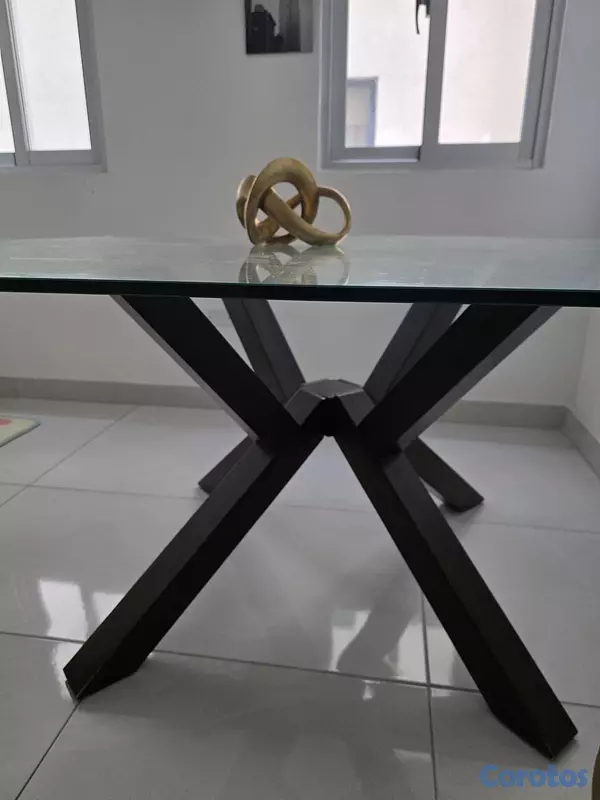 muebles y colchones - Mesa de comedor moderna hasta para 8 personas 2