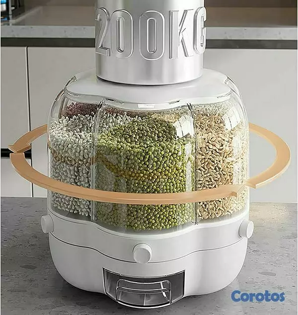 cocina - Dispensador de Granos Redondo de 6 Rejillas Girato 3