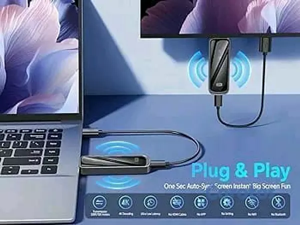accesorios para electronica - 💻 Transmisor y Receptor HDMI Inalámbrico 100M/328FT 4K 5G+2.4G Adaptador 🖥 6