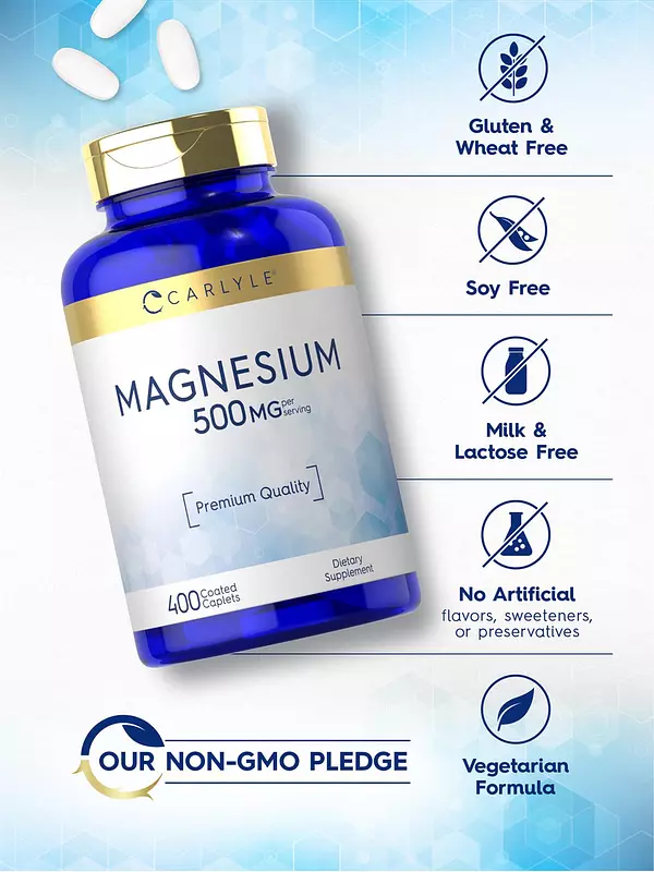 Salud y Equipamiento Médico - Magnesio 500mg | 400 Capsulas Recubiertas 5