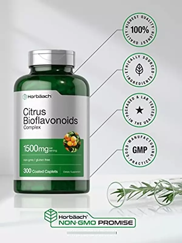 Salud y Equipamiento Médico - Bioflavonoides Citricos 1500 Mg 300cap Horbaach 4