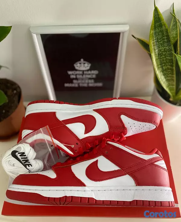 zapatos para hombre - Tenis Teni Nike Dunk Low St John’s White and Red Original Originales Sneaker 🎃 4
