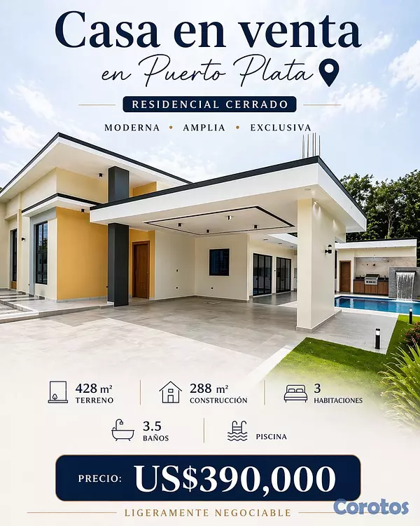 casas - Casa en venta en Puerto Plata  📍 Residencial cerra 1