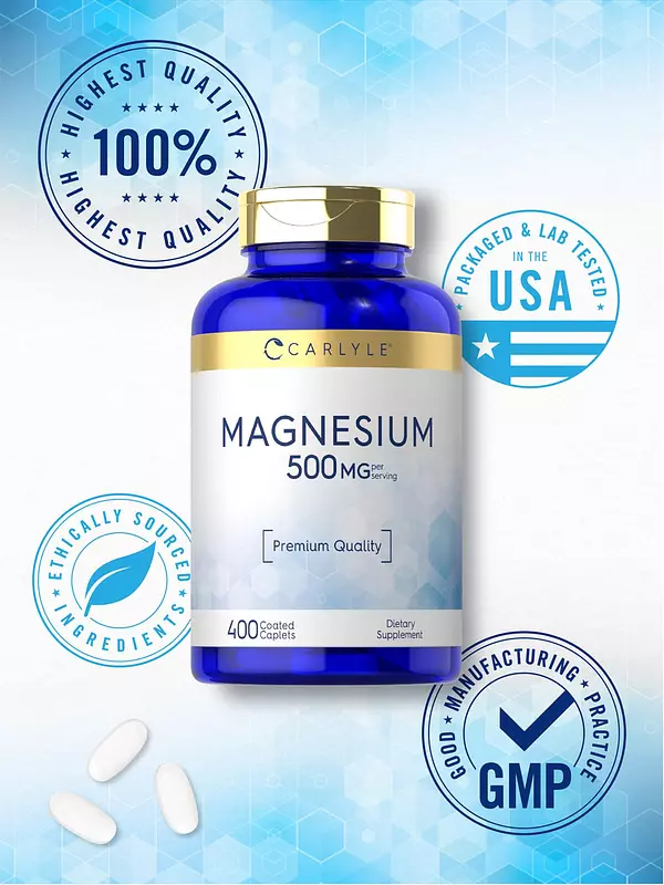Salud y Equipamiento Médico - Magnesio 500mg | 400 Capsulas Recubiertas 6