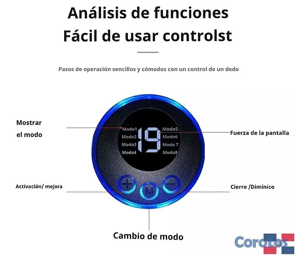 salud y belleza - Masajeador corporal recargable D2  con 2 parche  10