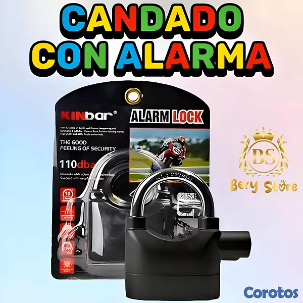 herramientas, jardines y exterior - 🎀 CANDADO CON ALARMA ANTIRROBO | CANDADO CON ALARMA PARA MOTO | CANDADO ALARMA  2