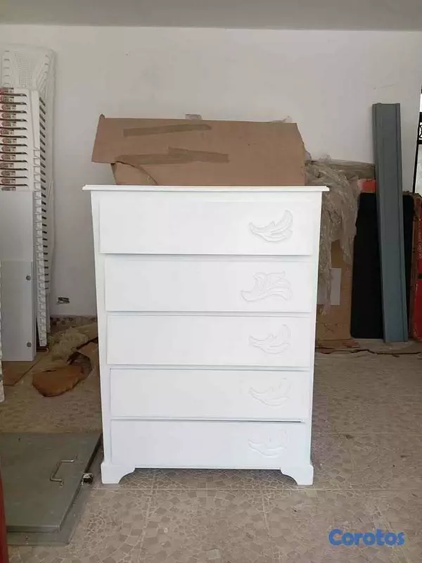 muebles y colchones - Cajonera blanco de 5 gavetas 3