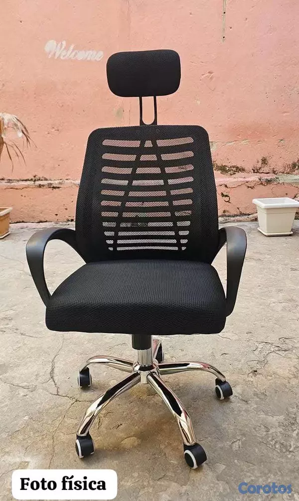 articulos de oficina - *SILLA DE OFICINA CON CABEZAL*▪️*EJECUTIVA*▪️COLOR: *NEGRO CON PLATEADO* 2