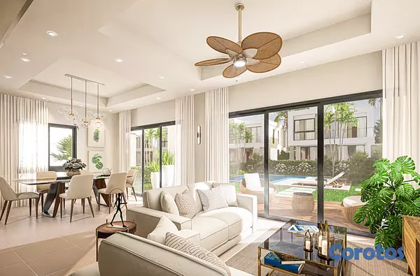 casas vacacionales y villas - Villas en Vista Cana en Plano con facilidades 2