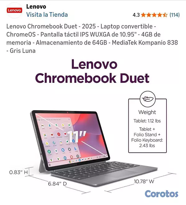 celulares y tabletas - Lenovo Chromebook Duet 2025  4