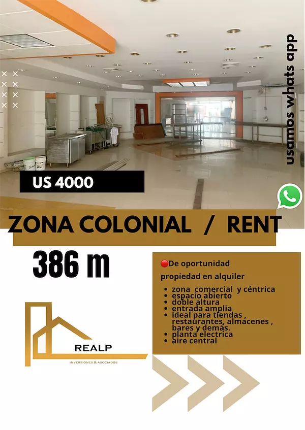 oficinas y locales comerciales - Local amplio en zona colonial 1