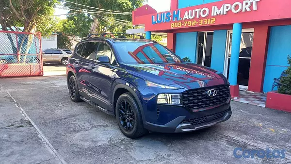 jeepetas y camionetas - Hyundai Santa Fe año 2022 Azul Casi NUEVA 1