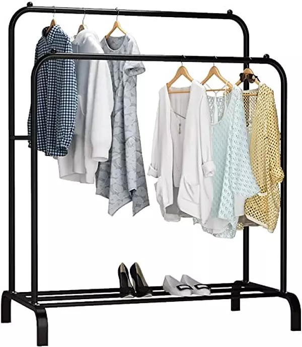 decoración y accesorios - Rack para ropa colgador perchero DOBLE colgar ropa tendedero 2