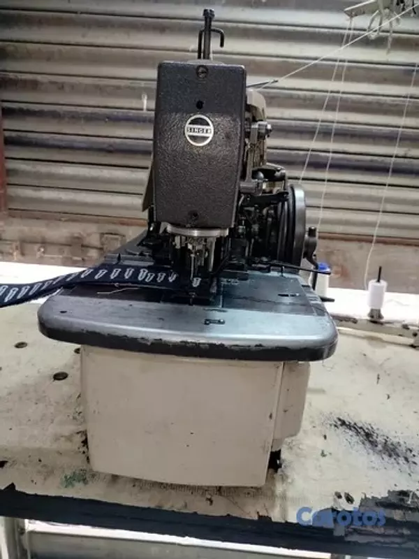 arte y antigüedades - máquina industrial especializada en ojales 2