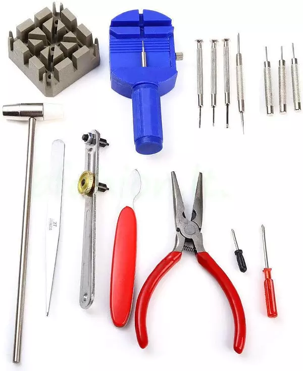 salud y belleza - Kit de herramientas de reparación de relojes y ajuste, 16 piezas 1