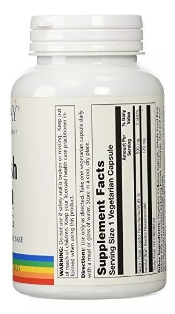 Salud y Equipamiento Médico - Solaray Niacin No Flush Capsules 500 Mg 100 Count 2