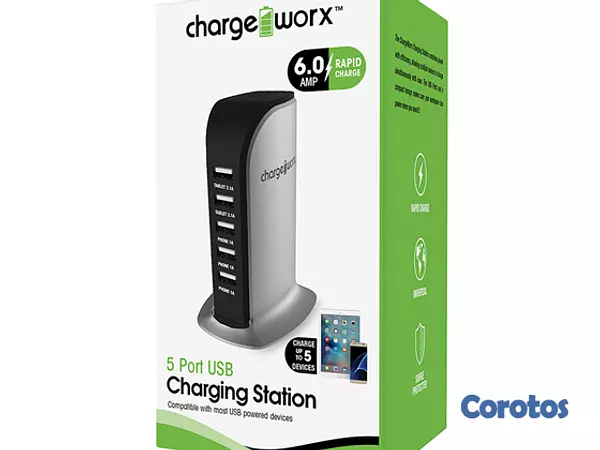 computadoras y laptops - CARGADOR USB DE 5 PUERTOS (6.0AMP) CHARGING STATION 2