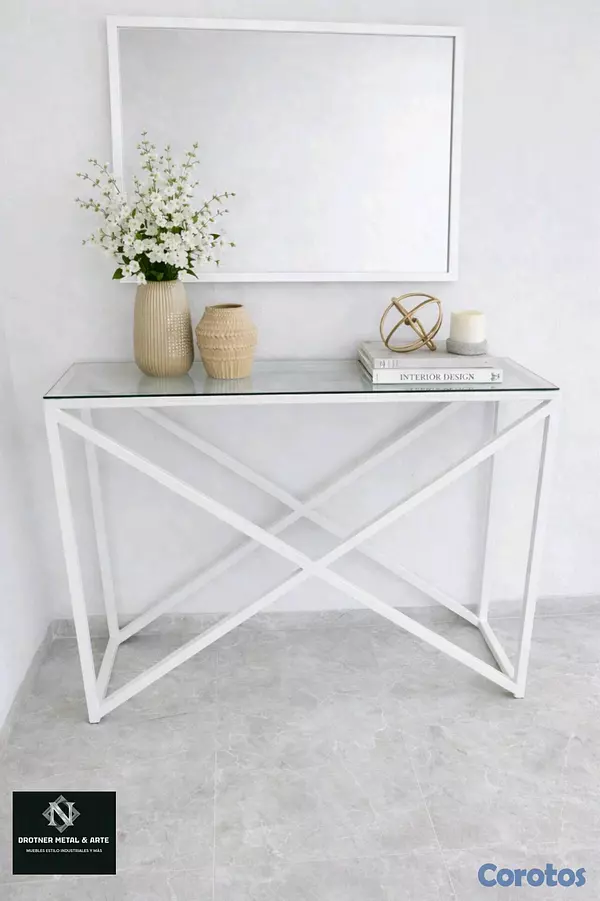 decoración y accesorios - repisa con cristal y espejo  2