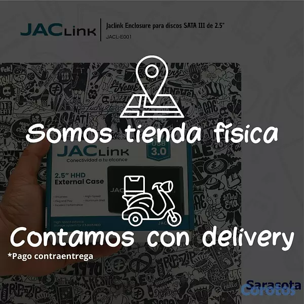 accesorios para electronica - Jaclink Enclosure USB 3.0 Para Discos De 2.5 JACL- 2
