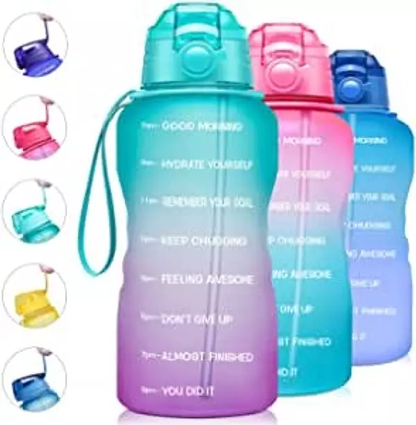 salud y belleza - Botella de agua 1 galon Motivadora con Marca de tiempo 2