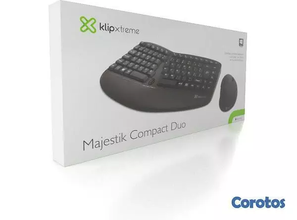 computadoras y laptops - TECLADO MOUSE KLIPX, INALAMBRICO, ERGONOMICO, MULTIMEDIA, BLACK, ESPAÑOL 2