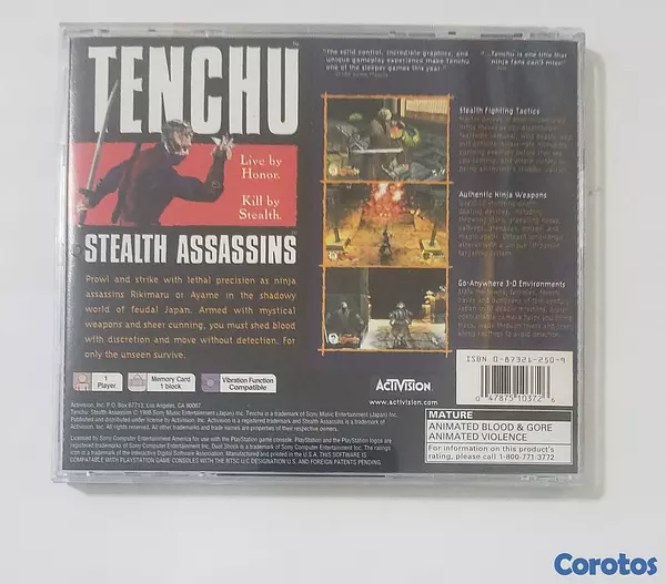 consolas y videojuegos - Tenchu: Stealth Assassins de PlayStation 1 (PS1)  3