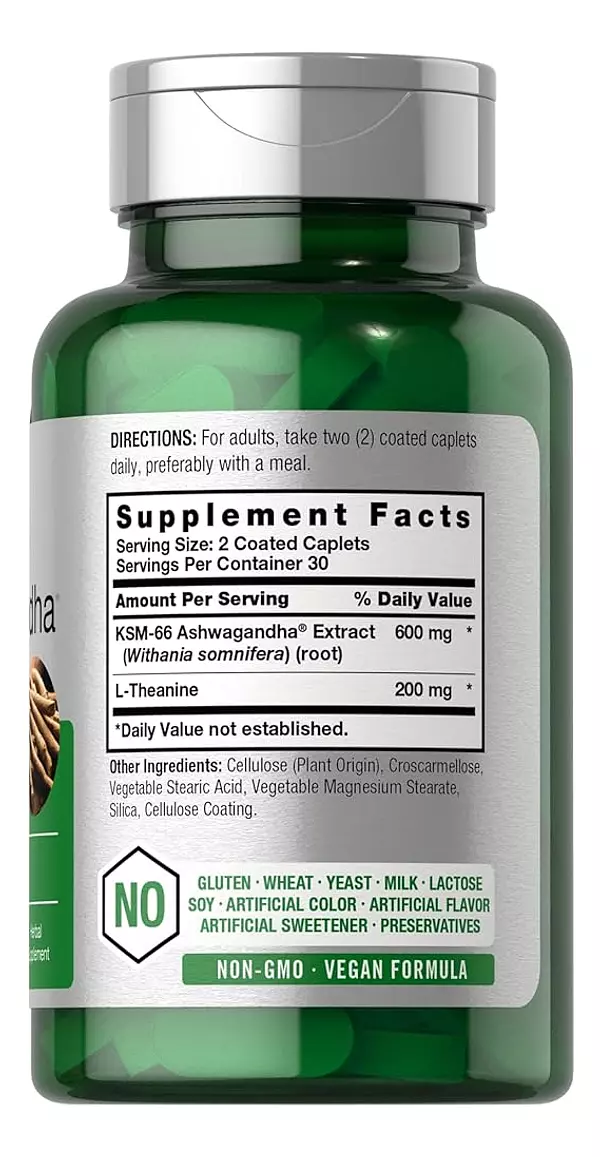 Salud y Equipamiento Médico - Ksm-66 Ashwagandha 600mg | 60 Comprimidos | Con L-teanina | 2