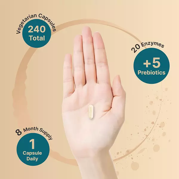 Salud y Equipamiento Médico - Enzimas Digestivas Con Prebioticos 400 Mg Naturebell 4