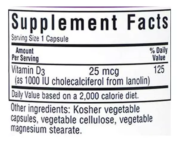 Salud y Equipamiento Médico - Vitamina D3 1000iu Bluebonnet 2