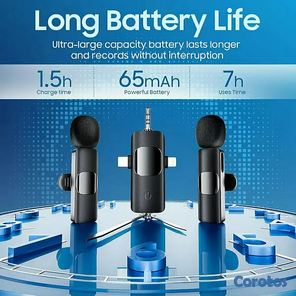 accesorios para electronica - Micrófono 🎤🎙️ de solapa doble 3 en 1, micrófono mini inalámbrico  6