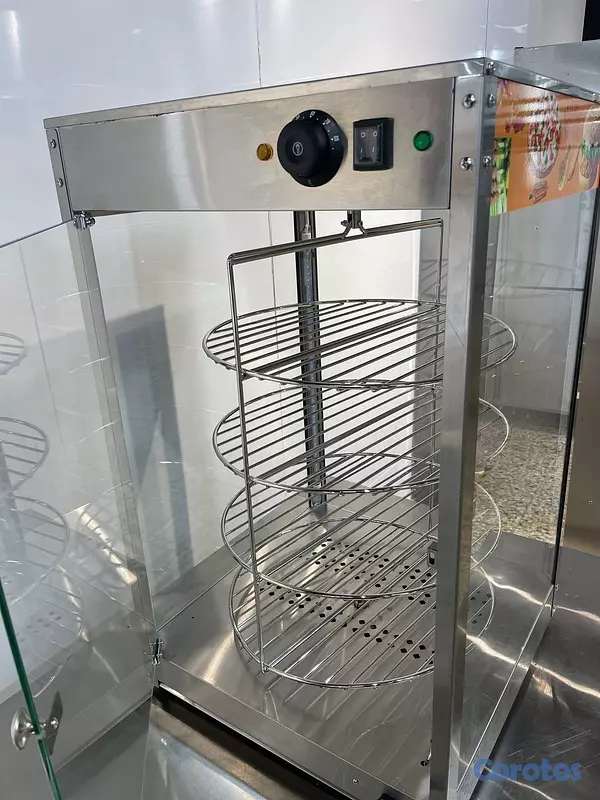 equipos profesionales - Vitrina exhibidora para pizza vitrina giratoria caliente para alimentos 5