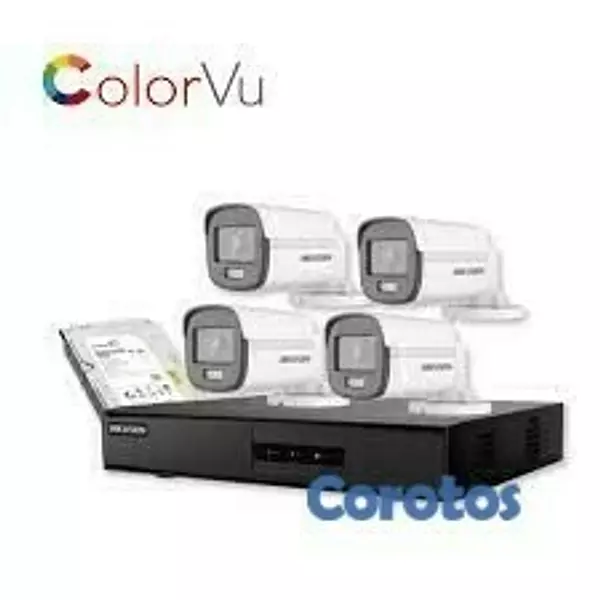 camaras y audio - Kit de 4 camara de seguridad jnice color vu vision nocturna a color 4