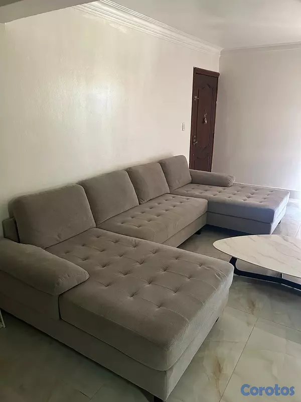 muebles y colchones - Mueble gris moderno en forma U 5