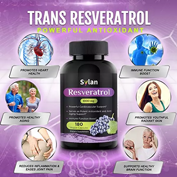 Salud y Equipamiento Médico - Resveratrol 1000 Mg Potente 180 Capsulas 4