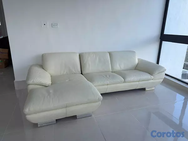 muebles y colchones - VENTA - Mueble tipo L, blanco en piel 1
