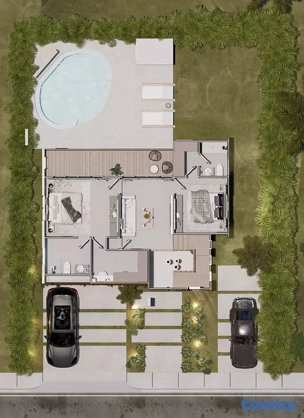 casas vacacionales y villas - Villa moderna en venta en bávaro punta cana en construcción  2
