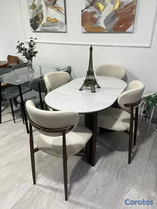 muebles y colchones - Juego de comedor importado de 4 sillas 2