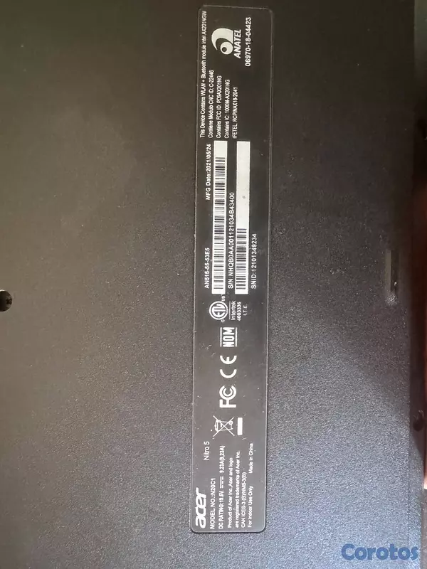 computadoras y laptops - Laptop acer nitro N5  2
