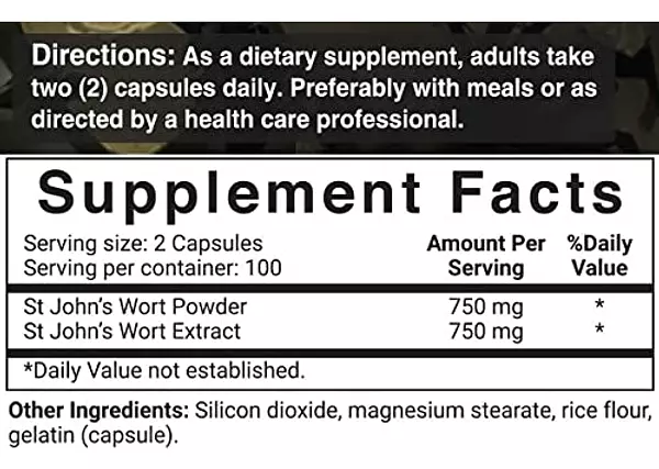 Salud y Equipamiento Médico - Suplemento De Hierba De San Juan, 1500 Mg Por Porcion 5