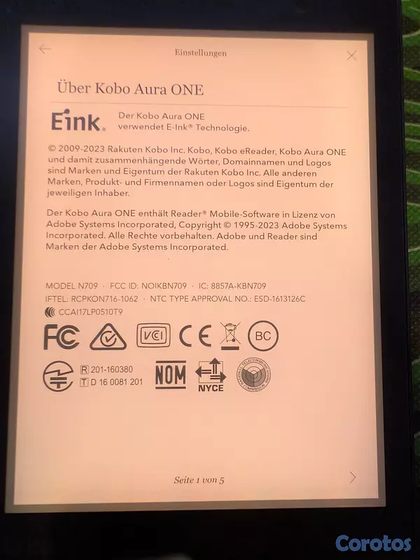 computadoras y laptops - Kobo Aura ONE – eReader 2