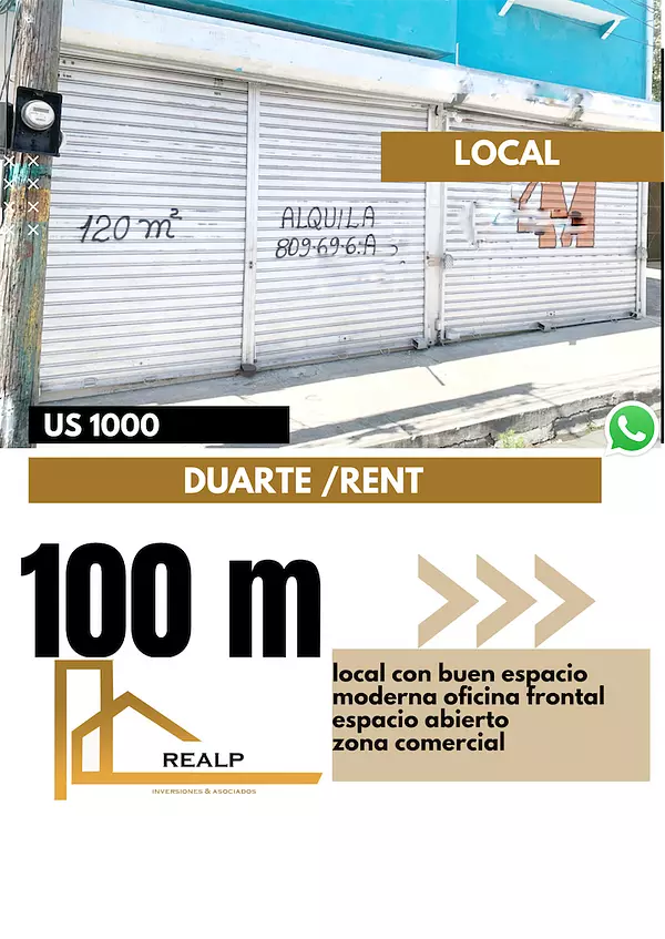 oficinas y locales comerciales - Local en zona comercial Duarte 1
