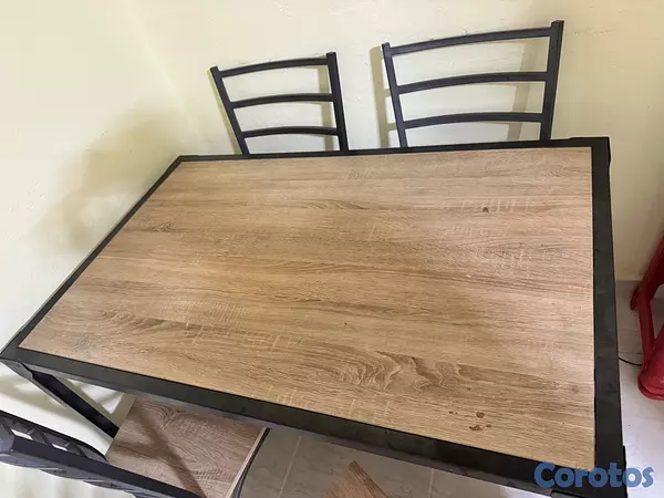 muebles y colchones - Juego de comedor 4 silla en Hierro 3