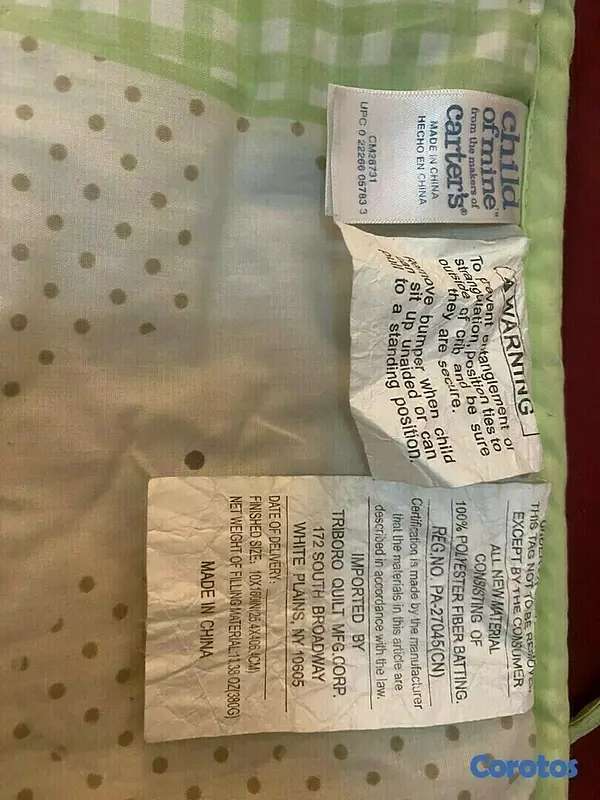 muebles - CARTERS BABY CUNA PROTECTOR ! 4