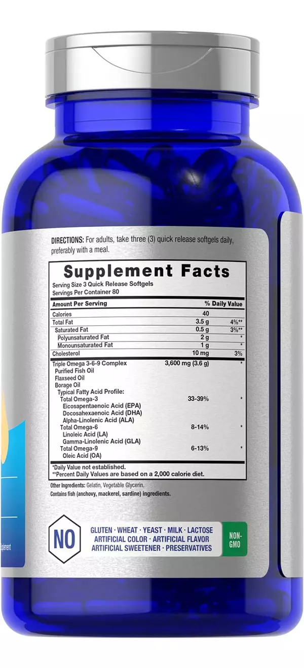 Salud y Equipamiento Médico - Triple Omega 3-6-9 240cap Horbaach 2