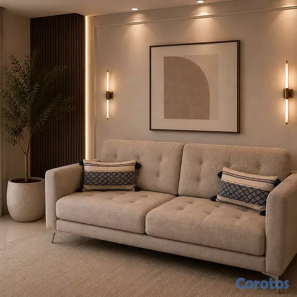 muebles y colchones - Sofá gris moderno en excelente estado – ¡Cómodo y elegante! 2
