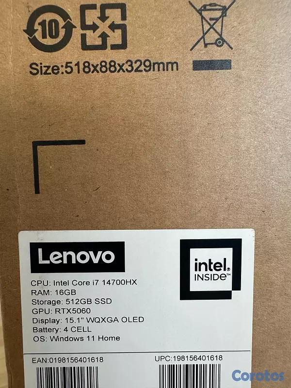 computadoras y laptops - LENOVO LEGION 5 15.1" OLED 165Hz i7-14700HX 16GB RAM 512GB SSD RTX-5060 8GB 2