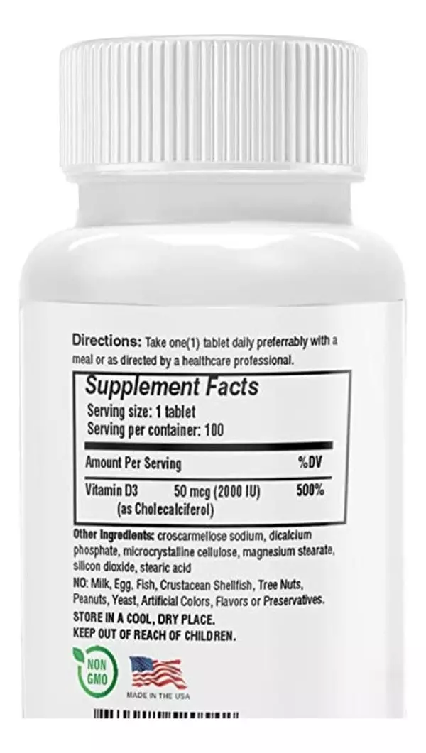 Salud y Equipamiento Médico - Vitamina D3 100 Tabs Safrel 2