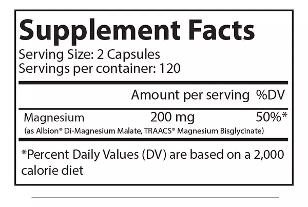 Salud y Equipamiento Médico - Quelato De Magnesio 200mg 2